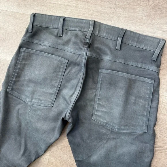 G Star Raw 5620 3D Super Slim Motorcycle Gray Waxed Cotton Stretch